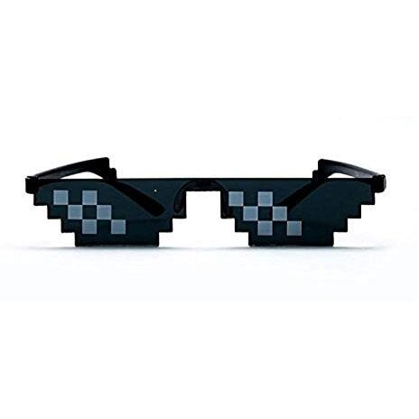Eitheo Thug Life Sunglasses For Men Women Kids Photo Prop 12 Bit Pixel Mosaic Unisex Party Glasses (Thuglife Glasses)