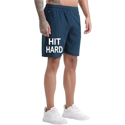 Blue Star Shark Men's Combo Shorts | Sports And Gym Shorts For Running, Training, And Everyday Wear | Lightweight And Comfortable Activewear Shorts With Pockets, Black, L