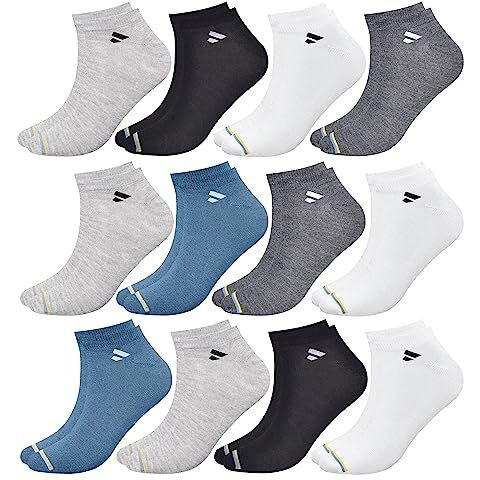 Sjeware Polyester Men And Women Solid Ankle Length Socks Free Size Multicolors (Pack Of 12)
