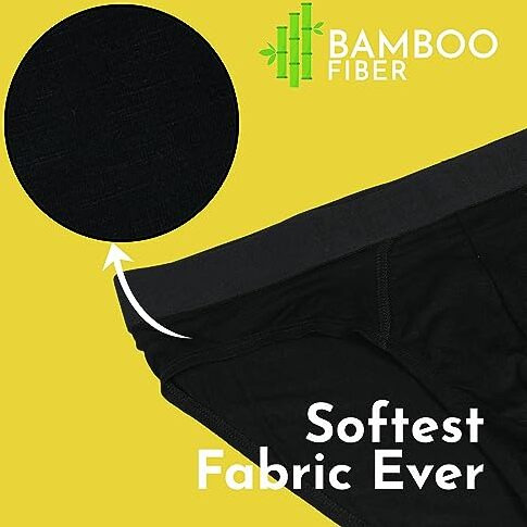 Heelium Bamboo Underwear Brief For Men | 3X Softer Than Cotton & Odour Free | Stretchy Fabric & Durable Waistband