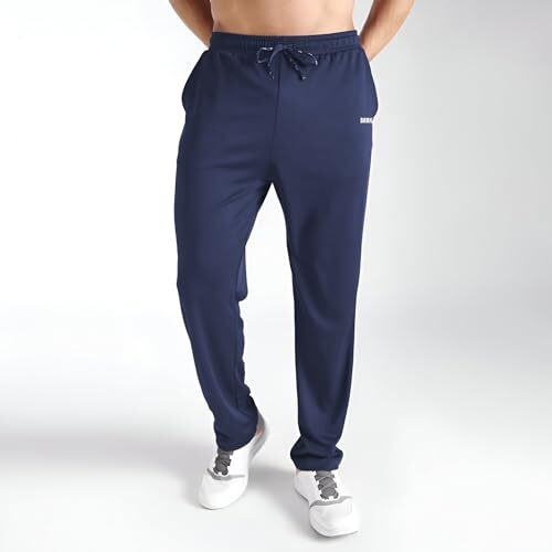 Barkeyo Regular Fit Mid Rise Track Pant For Men Cotton Track Pant For Kids Track Pant For Men With Zip Pocket Trackpants Men Trackpants Women Navy, Large