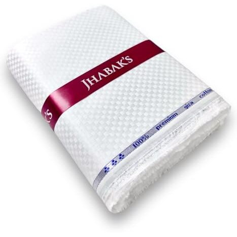 Jhabak's Unstitched Luxuria Collection For Men - 100% Pure Cotton Material - Giza Fabric - 1.60M Piece