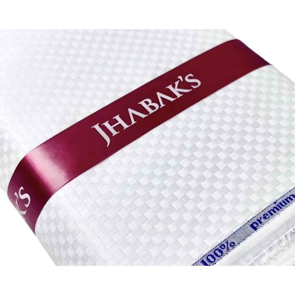 Jhabak's Unstitched Luxuria Collection For Men - 100% Pure Cotton Material - Giza Fabric - 1.60M Piece