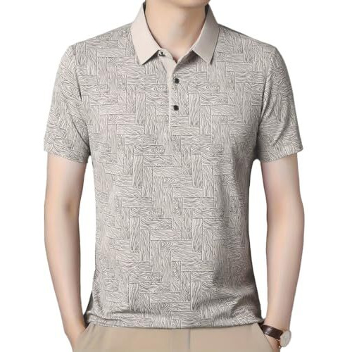 Toplot T Shirt For Men || Men Casual T-Shirt || Regular Fit || Printed Polo (Printed-Polo-5218-Grey-L)