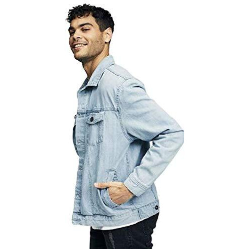 Kotty Men Denim Full Sleeve Regular Winter Jacket(Lightblue,L)
