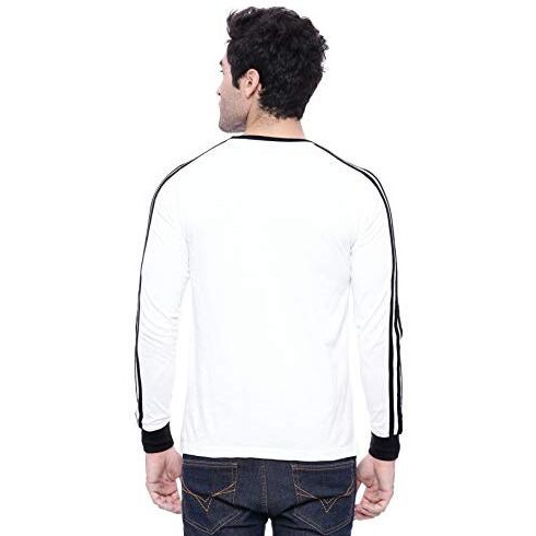 Adro Men's Full Sleeve Stylish T-Shirt (Fr3-M-Whi-Wh_White_M)