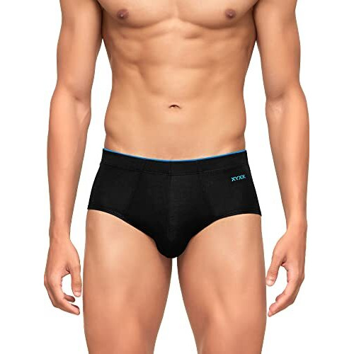 Xyxx Men's Underwear Uno Intellisoft Antimicrobial Micro Modal Brief Pack Of 3 (Coral Grey  Black  Heather Grey L)