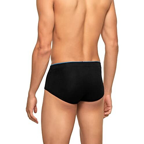 Xyxx Men's Underwear Uno Intellisoft Antimicrobial Micro Modal Brief Pack Of 3 (Coral Grey  Black  Heather Grey L)
