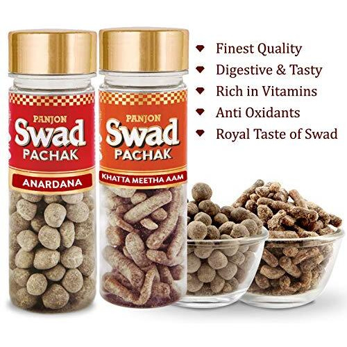 Panjon Swad Anardana & Khatta Meetha Aam Pachak (Mukhwas Mouth Fresheners) 2 Bottles, 260G