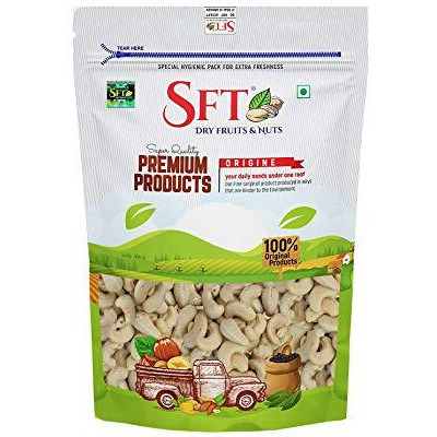 Sft Pure Cashews Whole/Kaju, 500G, Nutritious & Delicious, Premium Kaju Nuts, Rich In Protein, Magnesium & Phosphorus, Crunchy Nuts