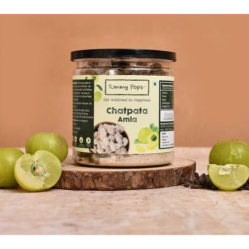 Tummy Pops Chatpata Amla Candy Digestive Churan - 350Gm Jar Flavorful After-Meal Digestives, Hygienically Prepared & Packed