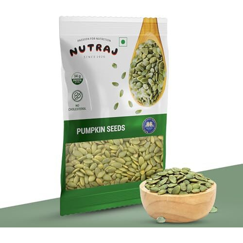 Nutraj Pumpkin Seeds 500G (100G X 5) Pouch | Kaddu Beej | Seeds For Eating | Seed Cycling