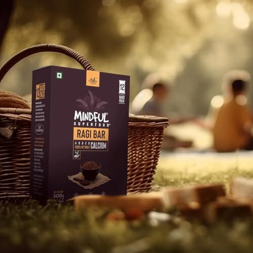 Eat Anytime Mindful Healthy Energy Ragi Bar | Gluten Free & High Fiber | Energy Bar Sugar Free | High Protein Bar | Healthy Bar & Breakfast Protein Bar | Ragi Bar/Energy Bar - 600Gm(24Pcs Of 25Gm)
