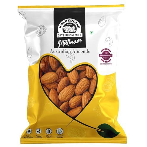 Wonderland Foods (Device) 1 Kg Australian Almonds Kernel | Premium Badam Giri | 100% Natural & Quality Badam Giri | Dry Fruits Real Nuts