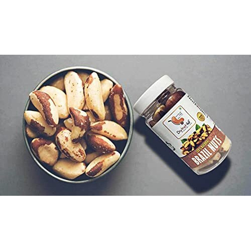 Dry Fruit Hub Brazil Nuts 250G, Grade 1 Raw Brazil Nuts Air Tight Pet Jar,Brazilian Nuts,Rich In Selenium
