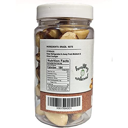 Dry Fruit Hub Brazil Nuts 250G, Grade 1 Raw Brazil Nuts Air Tight Pet Jar,Brazilian Nuts,Rich In Selenium