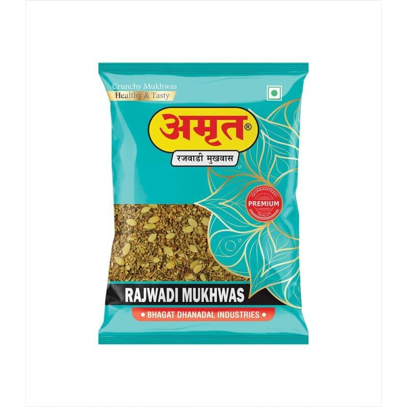Amrut Rajwadi Mukhwas - (200Gm X 4  800G) (Pack Of 4) | Digestive Crunchy And Tasty Mouth Freshener Traditional Refreshing Mukhwas Ready To Eat
