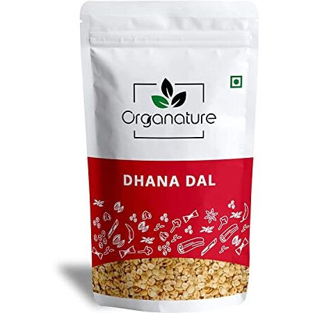 Organature Roasted Dhana Dal | Mukhvas, Mouth Freshener, After Meal Snack | Roasted & Split Coriander Seed | (850 Grams)