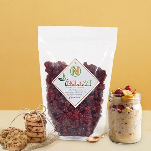 Naturevit Cranberries Dried Sliced, 200G | Dried Cranberry | Antioxidant Rich, Dried Sliced Cranberries, Healthy Snack | Sweet