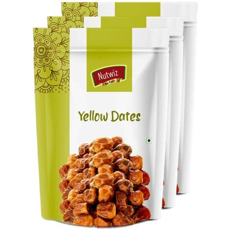 Nutwiz Premium Dates (Yellow Dates/Peela Khajoor, 750G), Fresh