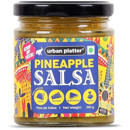 Urban Platter Pineapple Salsa, 200G (Preservative Free | Tangy & Zesty | Mexican Salsa)