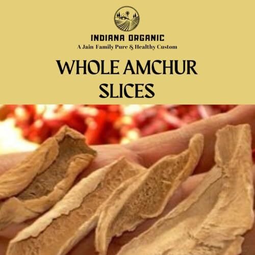 Indiana Organic Amchur Sabut | Whole Dry Raw Mango Slices - 300 Gram