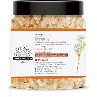 Avlokan Gond Katira | Natural Tragacanth Gum | Premium Body Coolant For Summer | Edible Cooling Herb For Sharbat, Falooda & Health Drinks | 100% Pure & Clean | 500G Pack