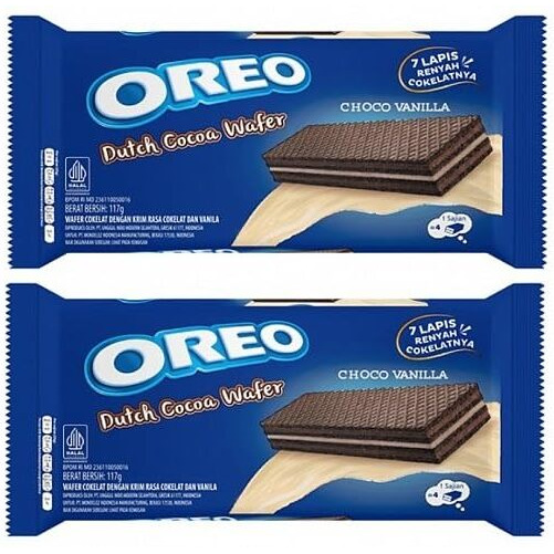 Oreos Dutch Choco Vanilla Wafer Biscuit Features A Creamy Vanilla Filling Encased In A Crispy Wafer Shell 2 X 117Gm Each (Imported)