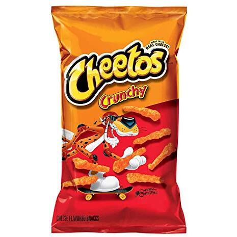 Doritos Frito-Lay Cheetos Crunchy Pouch (Imported), Each 226.8Gram (Pack Of 2) - Cheese, 453.6 Gram