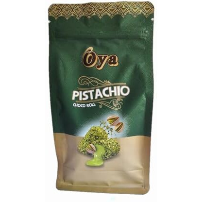Oya Pistachio Choco Roll 500 Gram With Yummy Cream From Dubai| Classic Delicious Wafer Roll Sticks With Pistachio Dry Fruits And Cocoa Cream, Smooth Crunchy Snacks, Biscuits, Sweet Treats For Kids And Adults | A Delicious Snack For A Cozy Tea Time Or Coffee Break | The Assorted Set Is Perfect For Parties, Family Gatherings, Or As A Sweet Gift For Someone Special | A Sweet Gift For Chocolate Enthusiasts | Imported From Uae. Delicious Mouth Melting Chocolate