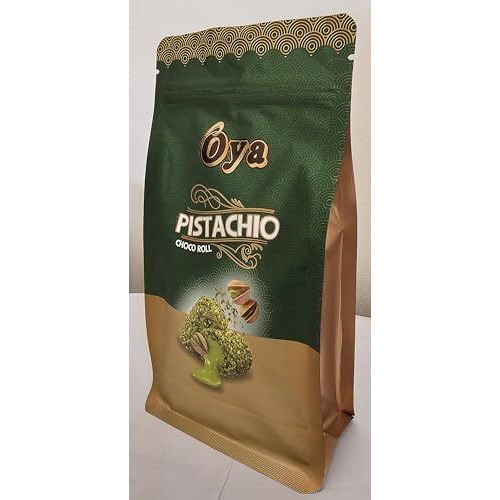 Oya Pistachio Choco Roll 500 Gram With Yummy Cream From Dubai| Classic Delicious Wafer Roll Sticks With Pistachio Dry Fruits And Cocoa Cream, Smooth Crunchy Snacks, Biscuits, Sweet Treats For Kids And Adults | A Delicious Snack For A Cozy Tea Time Or Coffee Break | The Assorted Set Is Perfect For Parties, Family Gatherings, Or As A Sweet Gift For Someone Special | A Sweet Gift For Chocolate Enthusiasts | Imported From Uae. Delicious Mouth Melting Chocolate