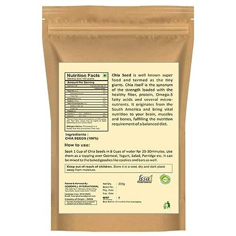Pronatural Combo Pack Of 4 Raw Seeds - 800G (200Gx4) - Chia Seed, Basil Seed, Flax Seed & Sunflower Seeds For Complete Nutrition