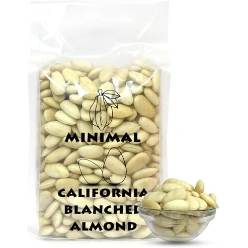 Minimal Blanched California Almond, 800G [ Dry Fruits Without Skin Whole Almond Badam ]