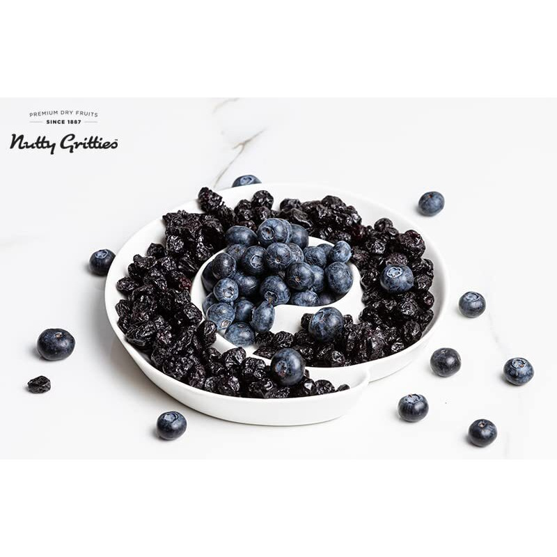 Nutty Gritties Dried Blueberries 150G | Blueberry, Healthy Snack For Kids And Adults | Resealable Pouch