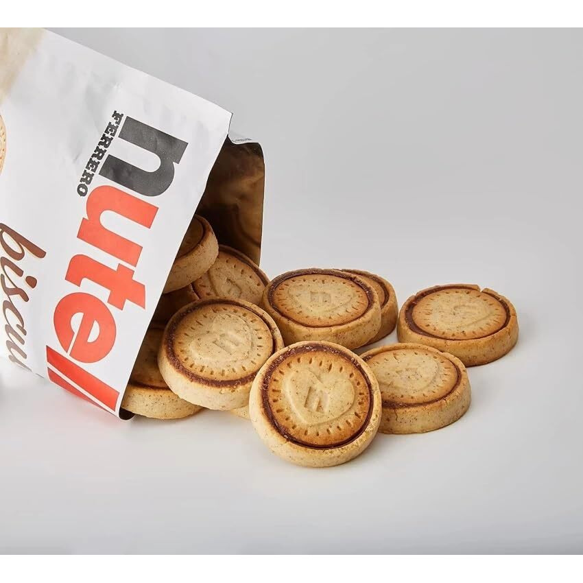 Nutellas Biscuits, Hazelnut Flavoured Delicious Crunchy Biscuit With Wheat Flour, Cane Sugar And A Creamy Texture 276 Grams Set Of 2