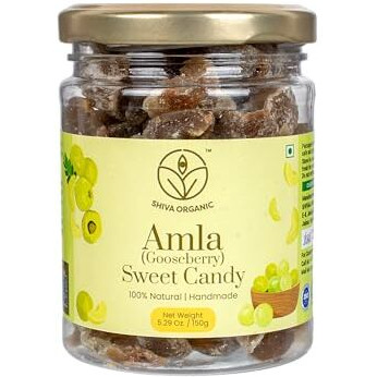 Shiva Organic Dried Amla Sweet Candy - 150G | Sweetened Naturally