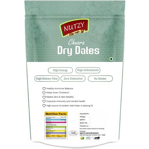 Nutzy Premium Dates (Yellow Dates/ Peela Khajoor, 800G)