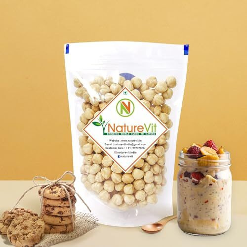 Naturevit Premium Hazelnuts, 200G | Healthy & Delicious Hazel Nuts For Eating, Raw & Dehulled For Making Chocolate Spread, Healthy & Tasty Dry Fruits