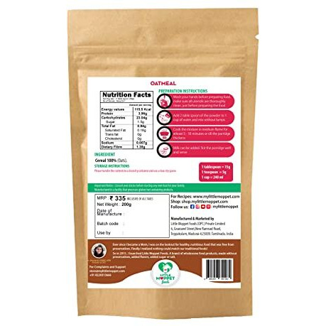 Little Moppet Foods Oatmeal- 200G
