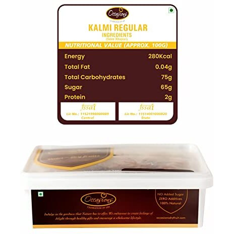 Occasions Kalmi Dates Regular 400 Grams | All Natural | No Preservatives | No Added Sugar | Gluten Free | Vegan | Plant Based | Non Gmo | Dates Dry Fruits | Khajur | Khajoor | Khejur (400 Grams)