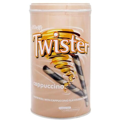 Delfi Twister Cappuccino Cream Covered With Crispy Wafers Filled With A Smooth Cappuccino Cream 320G (Malaysia)