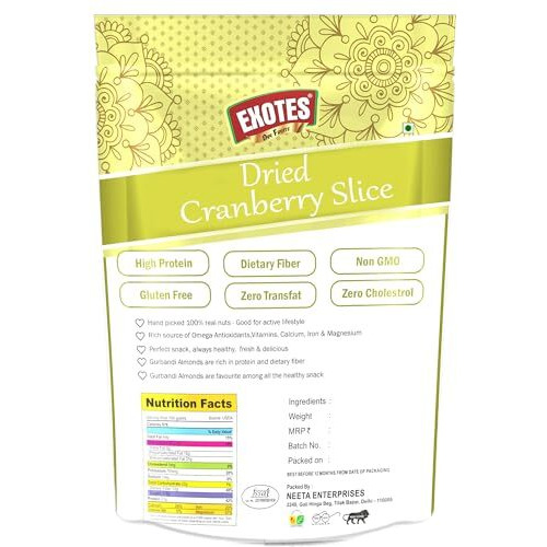 Exotes Dried Cranberry Slice -1Kg (4*250G)