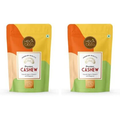 Heka Bites Daily Cashews (Kaju) 450 G (Pack Of 2) W400