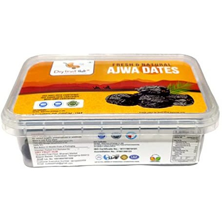 Dry Fruit Hub Ajwa Dates 1Kg | Ajwa Khajoor | Ajwa Dates Original,Madina Ajwa Dates,Original Ajwa Dates Pack Of 2 Each 500G, Fresh