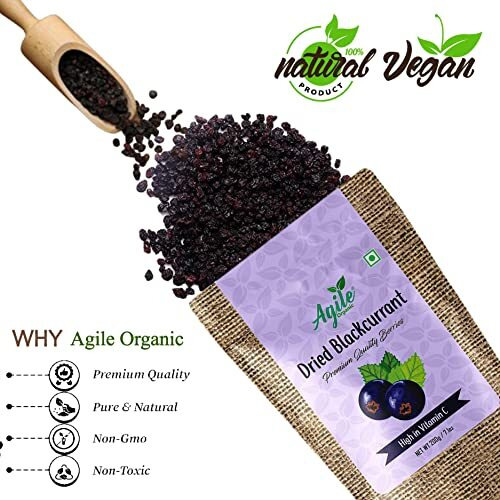 Agile Organic Dried Black Currant 200G | Greek Black Currant