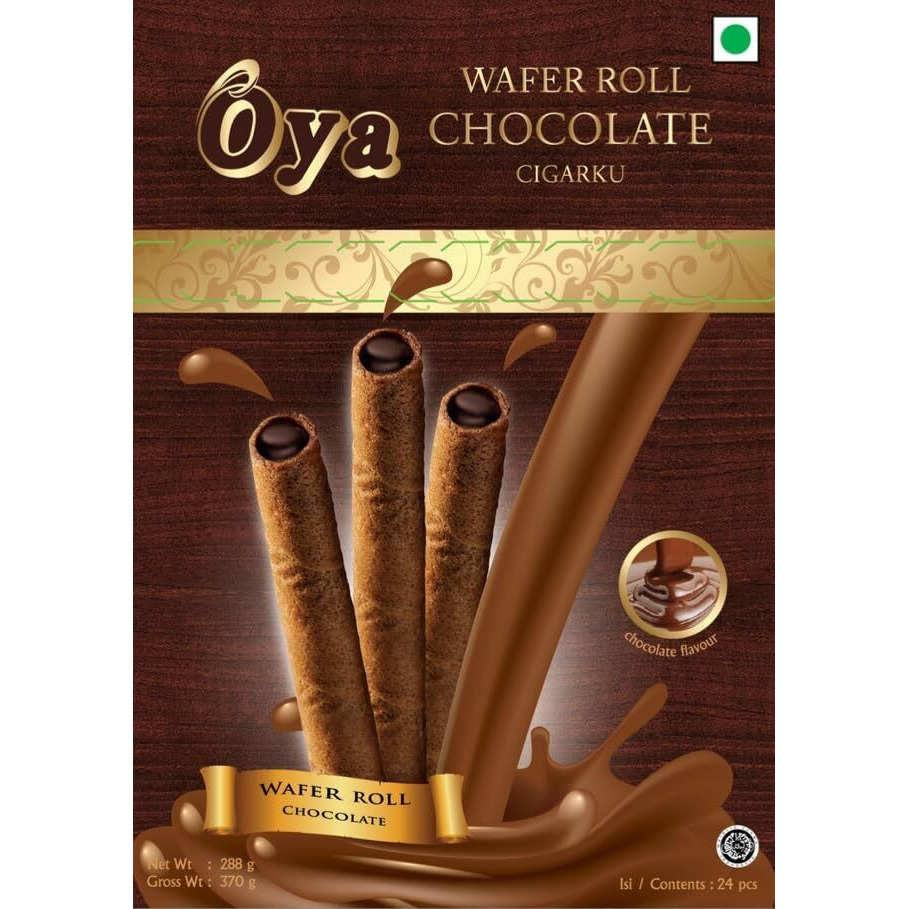 Oya Cigarku Chocolate Flavoured Sticks  Premium Chocolate Rolls, | Wafer Biscuit Snacks, Wafer Rolls Filled With Chocolate, Wafer Stick Chocolate, Wafer Rolls, Delicious, Crunchy And Crispy, Luxury Chocolate, Ideal Gifting Option | (Cigarku Rolls) (450G)