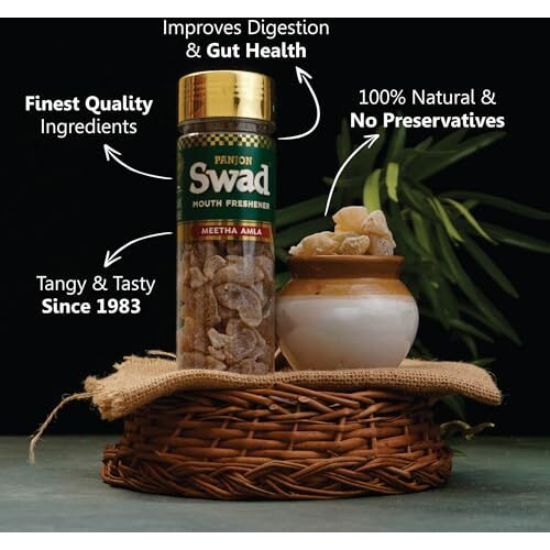 Panjon Swad Meetha Amla Candy Mukhwas | Digestive Mouth Freshener | Hygienically Packed Traditional Pachak | Tasty Mouthfresheners | After-Meal Snack | Dry Mukhwas.