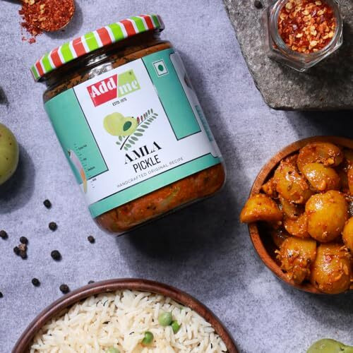 Add Me Home Made Amla Pickle 500Gm Seed Less Amle Ka Achar Beej Rahit Glass Pack