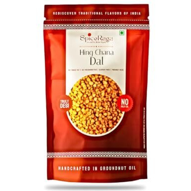 Spiceraga | Hing Chana Dal Pack Of 5 | No Palm Oil | Pure Groundnut Oil | No Trans Fat | Crispy & Spicy Teatime Snack | Healthy Namkeen Snack | 100% Natural Ingredients | 160G Each