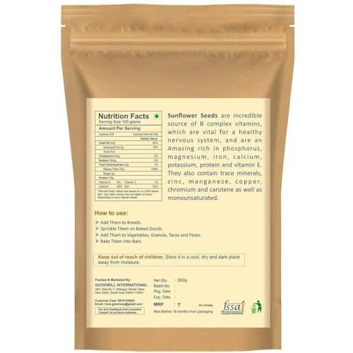Pronatural Raw Sunflower Seeds, 500Gms